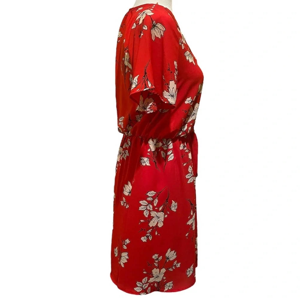 Sienna Sky Red Floral‎ Mini Dress Small - Picture 4 of 7